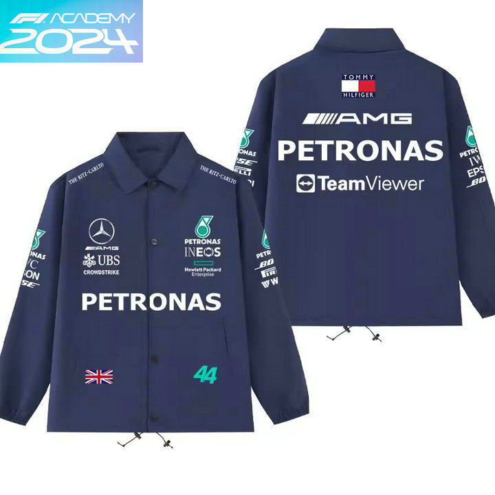 2024 Veste Mercedes Benz AMG Petronas F1 Lewis Hamilton 44 Surchemise Homme